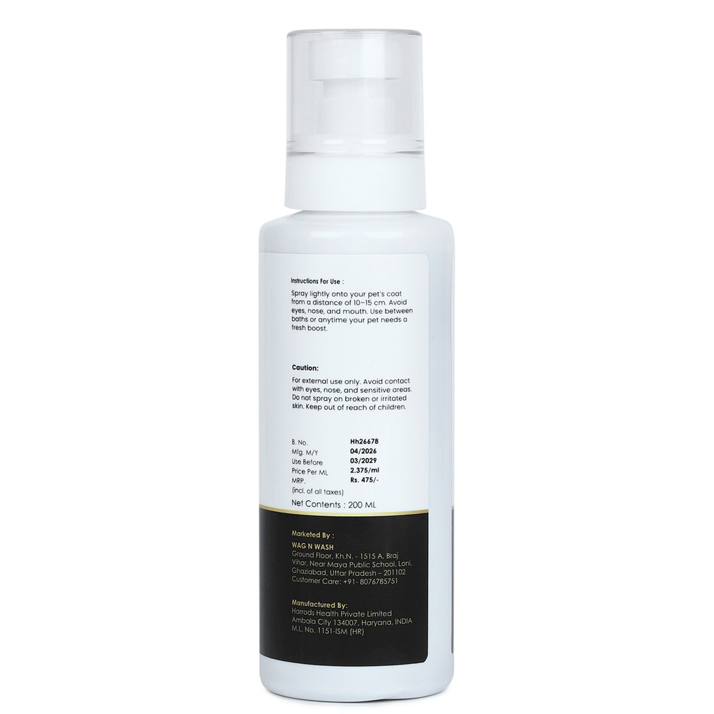 Aristopaws Luxury Pet Perfume Mist for Dogs & Cats | Vanilla & Caramel Fragrance | 200 ml