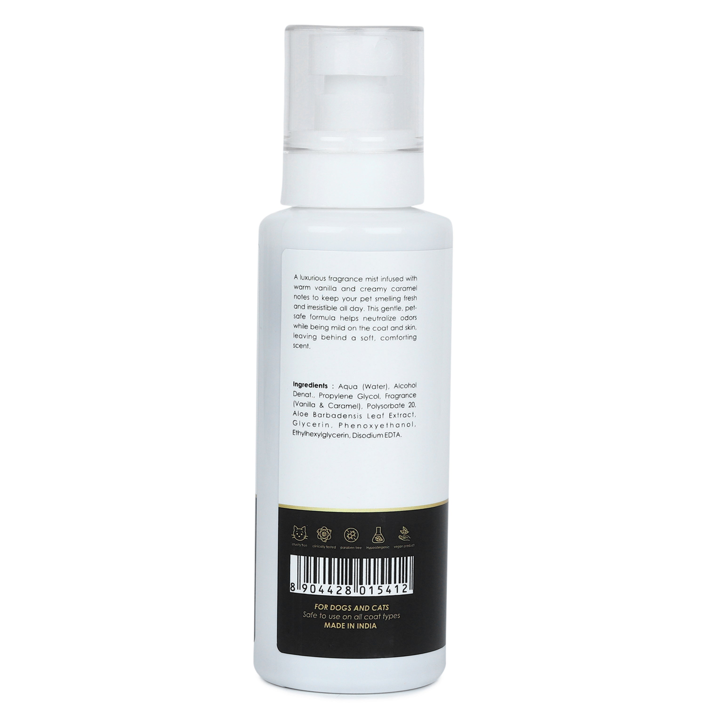 Aristopaws Luxury Pet Perfume Mist for Dogs & Cats | Vanilla & Caramel Fragrance | 200 ml