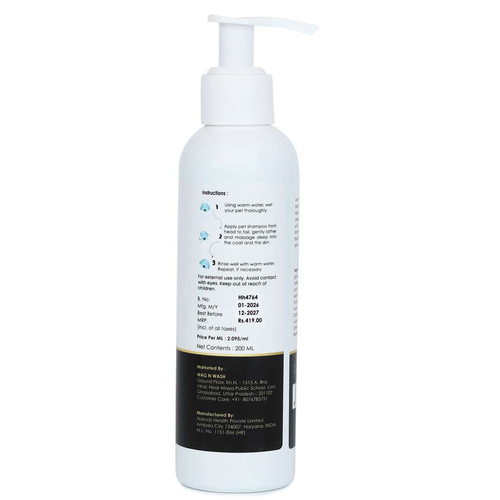 Aristopaws Anti Tick & Flea Pet Shampoo with Neem & Aloe Vera – Gentle Cleansing for Dogs & Cats (200 ml)